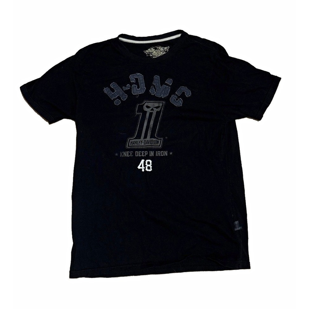 Harley-Davidson Black "Knee Deep in Iron 48" H-D M/C Graphic Tee L